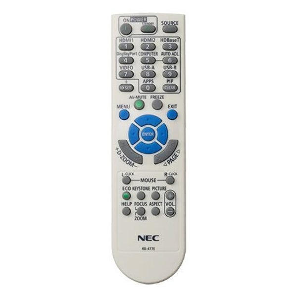 Nec Display Solutions Replacement Remote RMT-PJ39